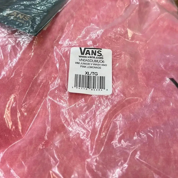 VANS Junior V Washed Knot Tee VARIOUS SIZES PINK LEMONADE - Picture 6 of 8